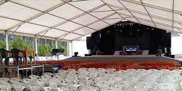 Escenario m�vil para festival musical
