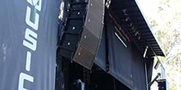 Sonido en line array, escenario m�vil