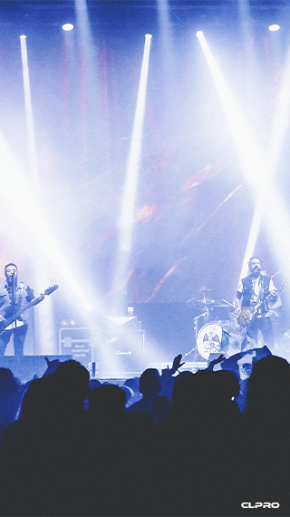 Concierto iluminaci�n focos blancos