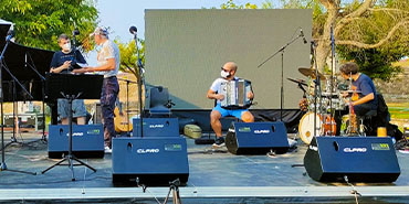 Sonido para grupos musicales en el festival internacional en Valen�a do Minho